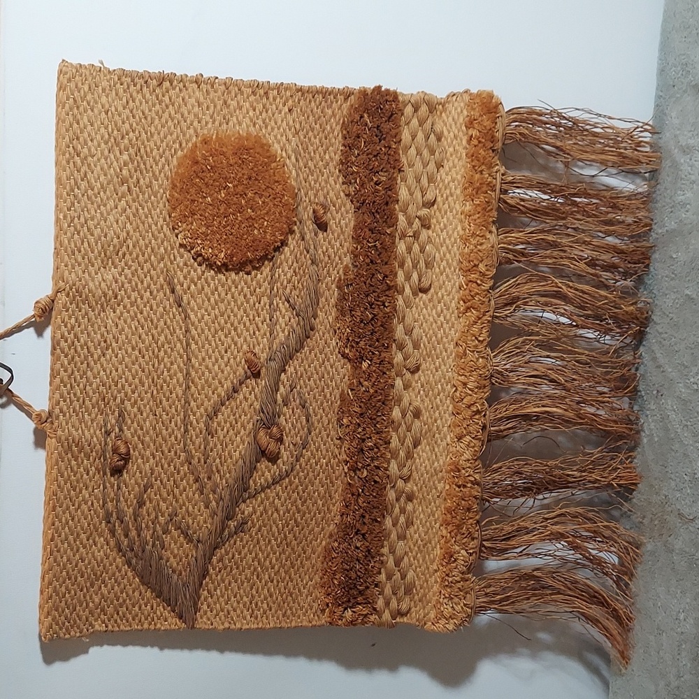 1988 ICA macrame wall hanging vintage